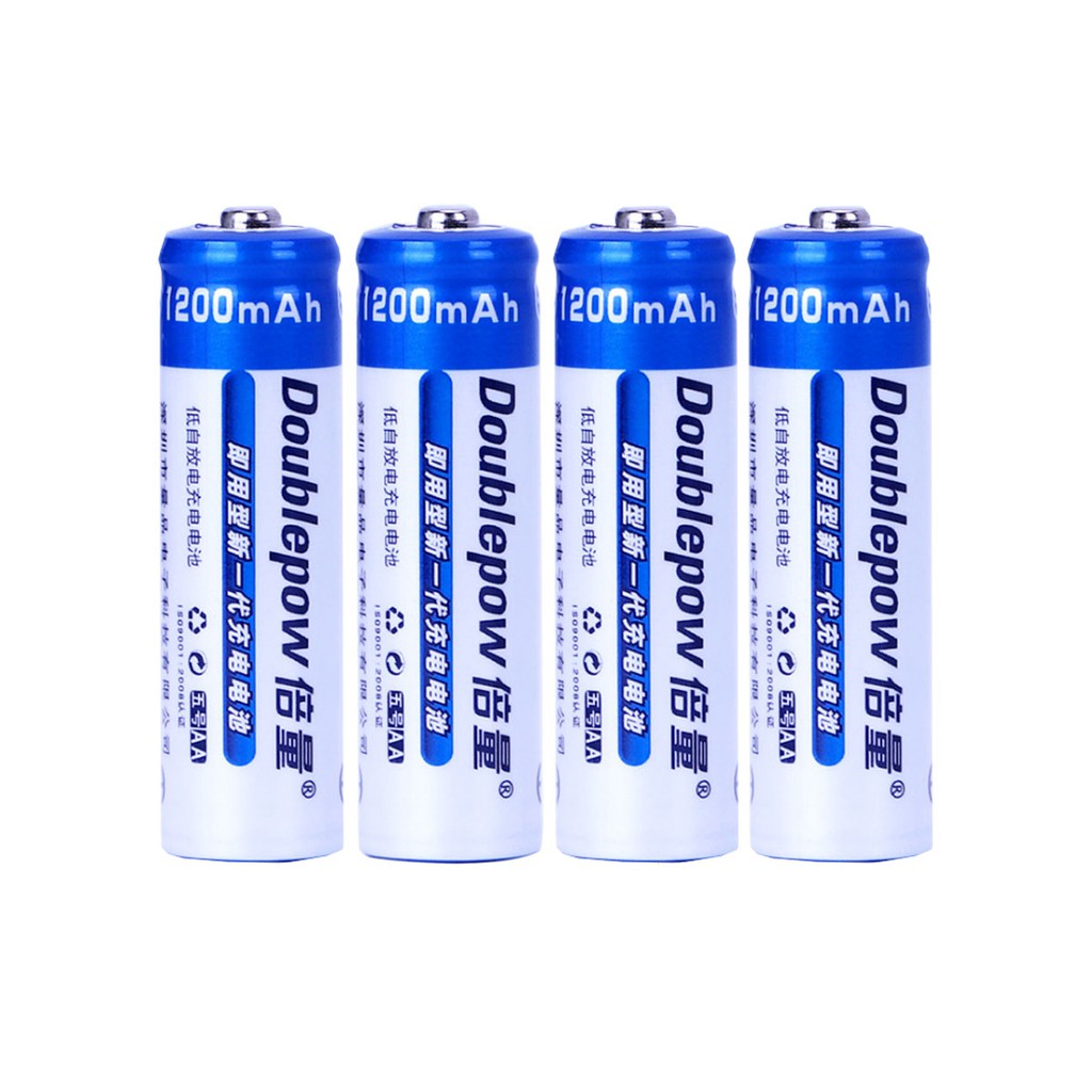 [RẺ VÔ ĐỊCH] Hộp 4 viên Pin AA sạc lại Doublpow dung lượng 1200mAh