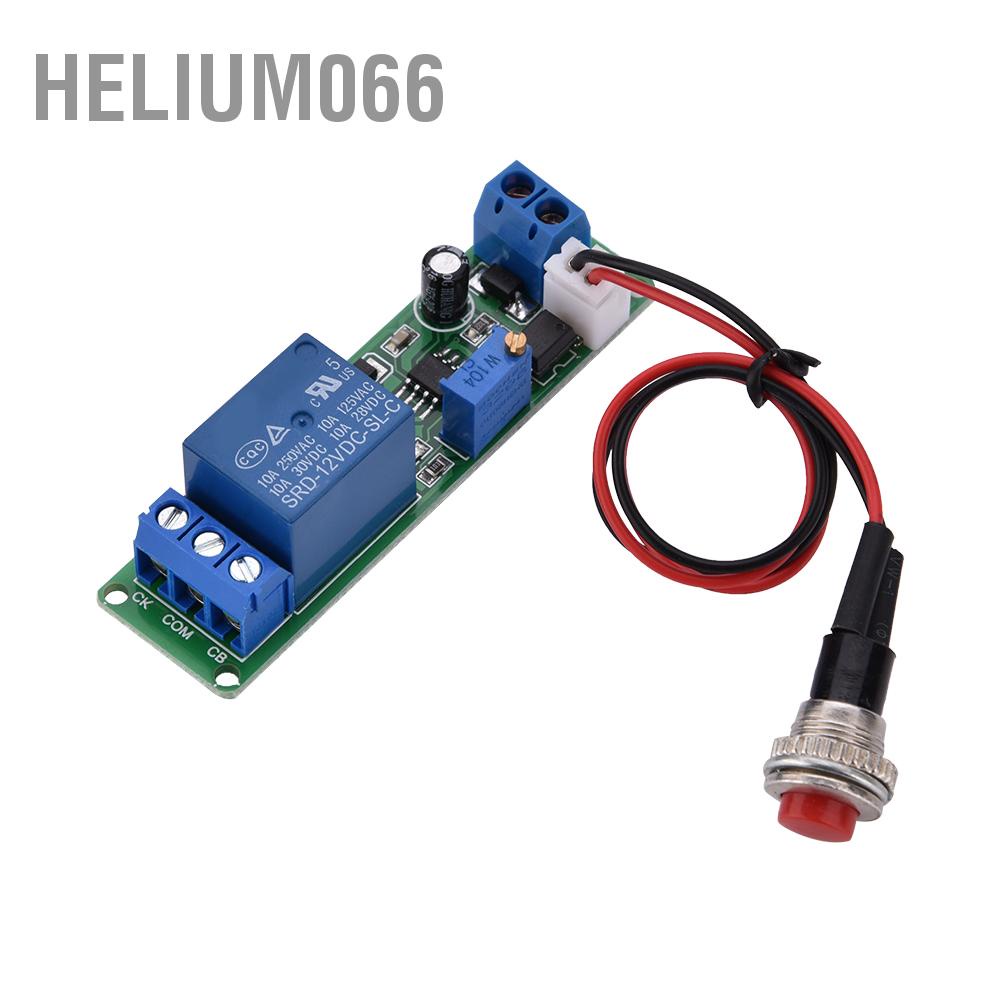 Độ trễ hẹn giờ điều chỉnh DC 12V Mô đun hẹn giờ có thể điều chỉnh độ trễ bật tắt điều chỉnh thời gian 1 ~ 10 giây Helium066