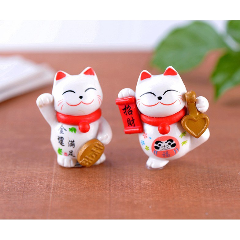 Tiểu cảnh mèo thần tài mini ❤️ TERRARIUM ❤️ Mèo may mắn tài lộc