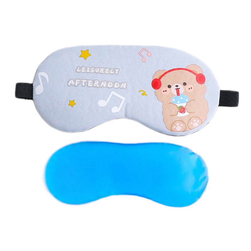 Mặt Nạ Ngủ Dạng Gel Nén Giảm Mệt Mỏi Loại Bỏ Quầng Thâm Thiết Kế Kiểu Hoạt Hình Dễ Thương