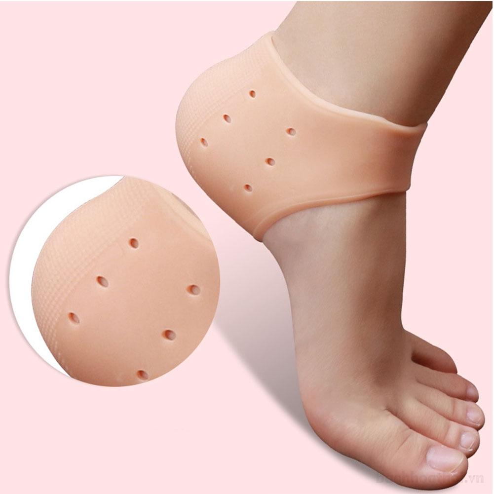 Miếng đệm gót châŋ silicon ġiảm ƌau chữā lành nứt nẻ khô da Healthy Foot