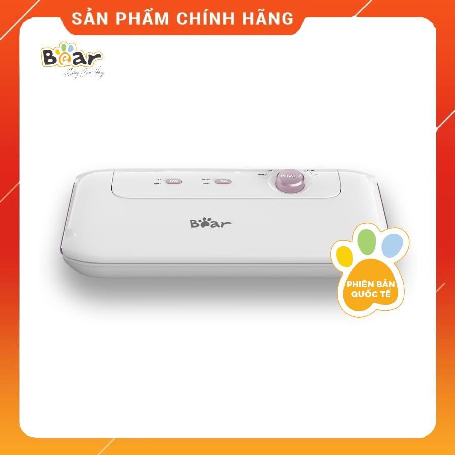 [Bear Chính Hãng]Máy hút chân không thực phẩm Bear VS-B01V1 màu trắng công suất 130W. Lực hút mạnh, áp suất 70KPA