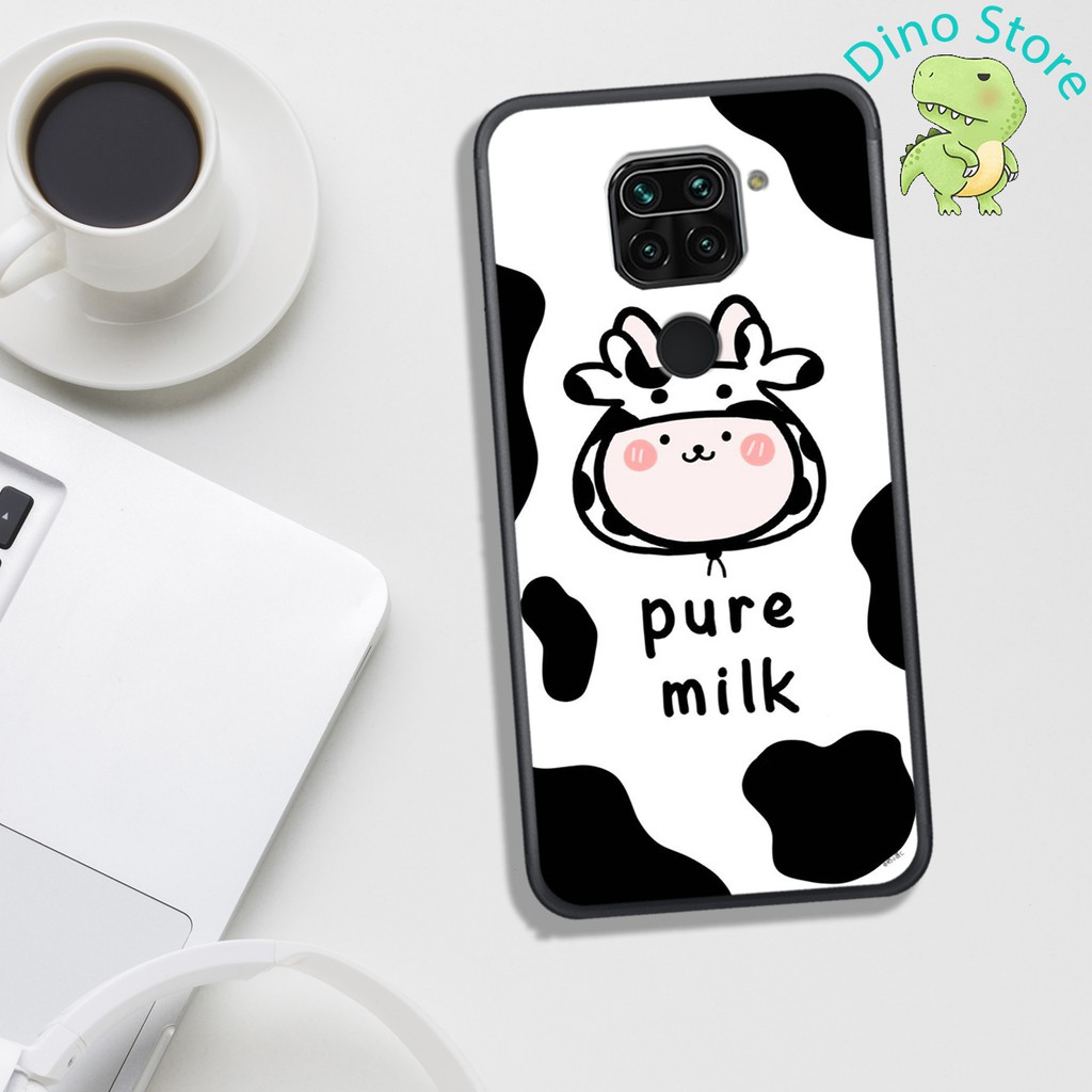 ỐP LƯNG XIAOMI REDMI NOTE 9/REMI NOTE 9S, IN HÌNH CHÚ BÒ SỮA CUTE.