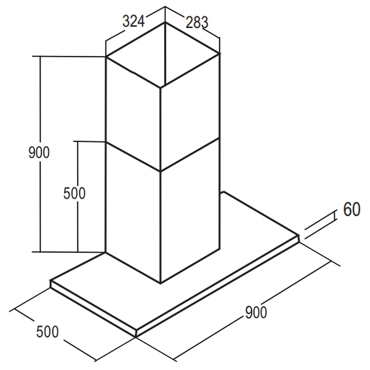 Máy hút mùi chữ T BAUER BC 90ED - Máy hút khói Cảm Ứng 90cm, Hẹn giờ tắt, Hút siêu khỏe, Chạy êm, BH 2 Năm