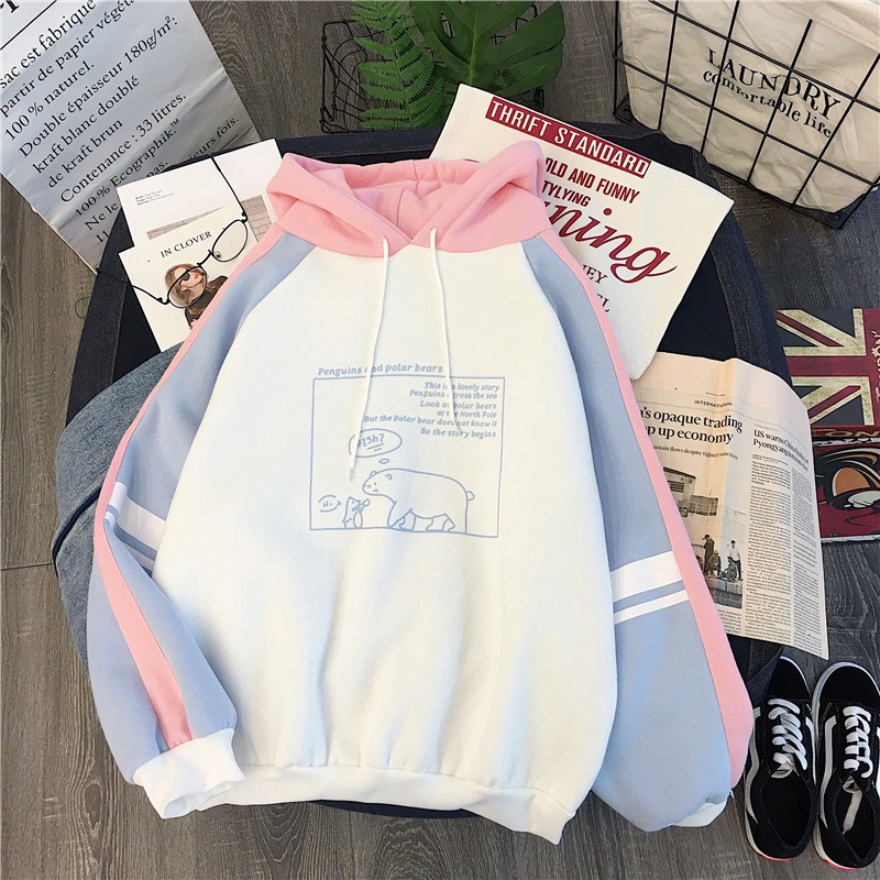 Sale 70% Áo hoodie nữ kiểu dáng thời trang phong cách Hàn Quốc,  Giá gốc 233,000 đ - 110B66