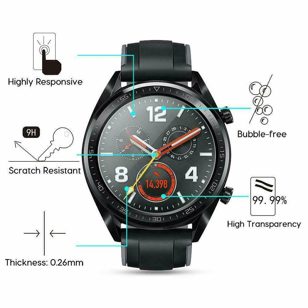 Round Dial Smart Watch Tempered Glass Screen Protective Film For Round Watches Accessories