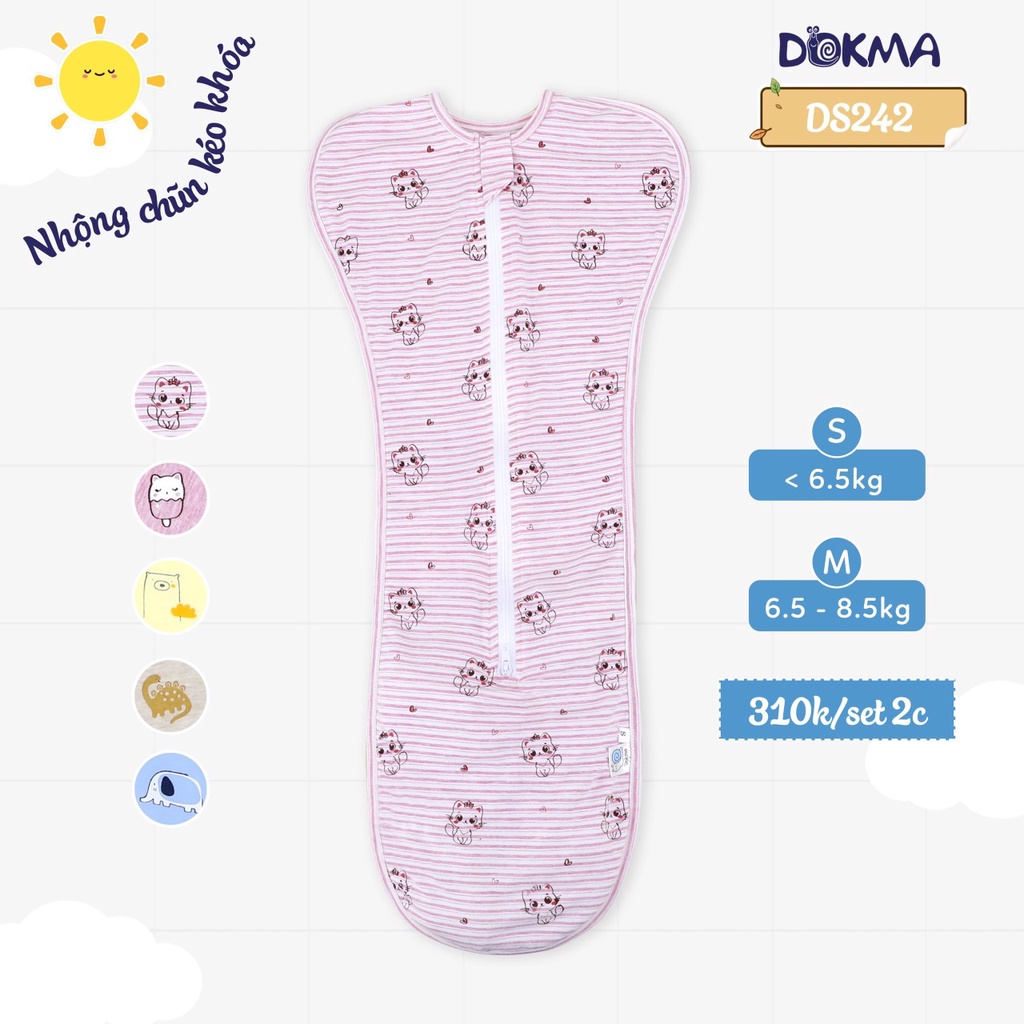 [Chính hãng] Nhộng Chũn Sơ Sinh Dokma, túi ngủ cho bé