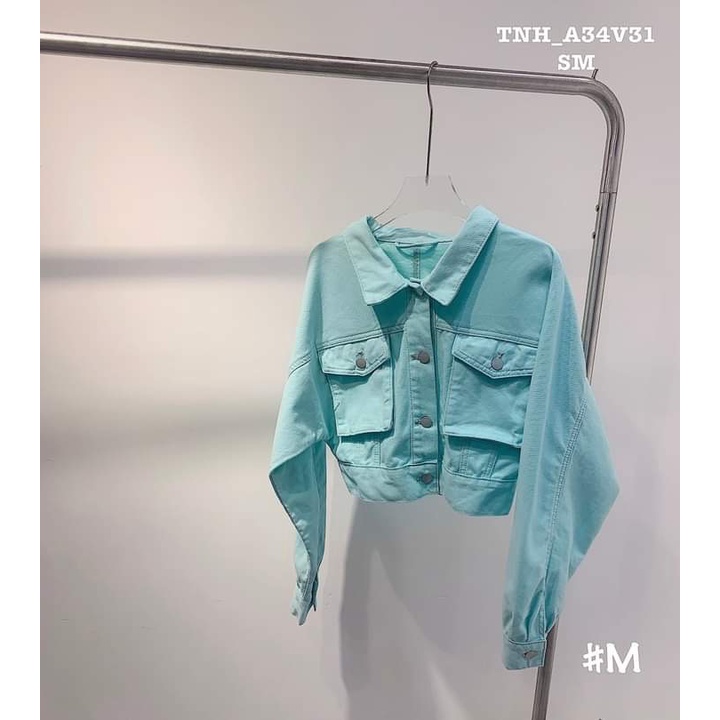Áo kaki, jean nữ croptop, đủ màu sắc trẻ trung,có túi hộp,cổ bẻ,vải mềm mại, free size từ 35_75kg