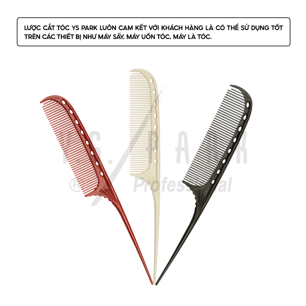 Lược chải hóa chất Nhật Bản YS PARK professional đuôi nhọn cao cấp YS-105 hàng chính hãng