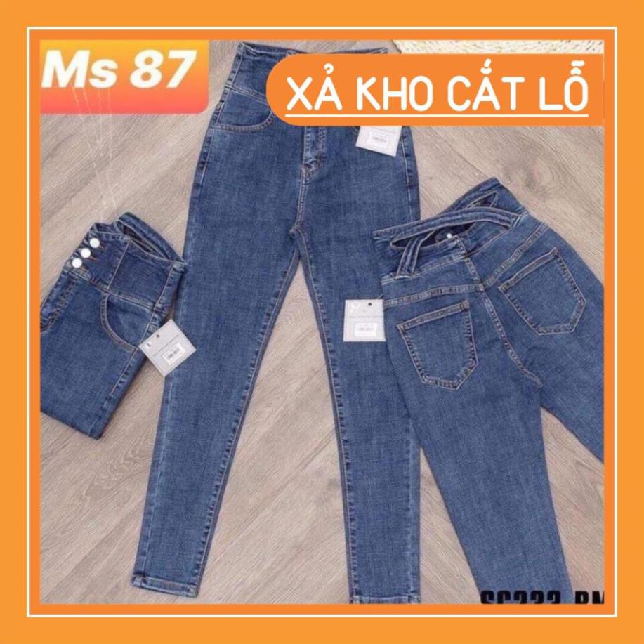 Quần Bò Nữ - Quần Jean Nữ Cạp cao Siêu Tôn Dáng Form Skinny Chuẩn Đẹp Có size đại 65 kg JM87