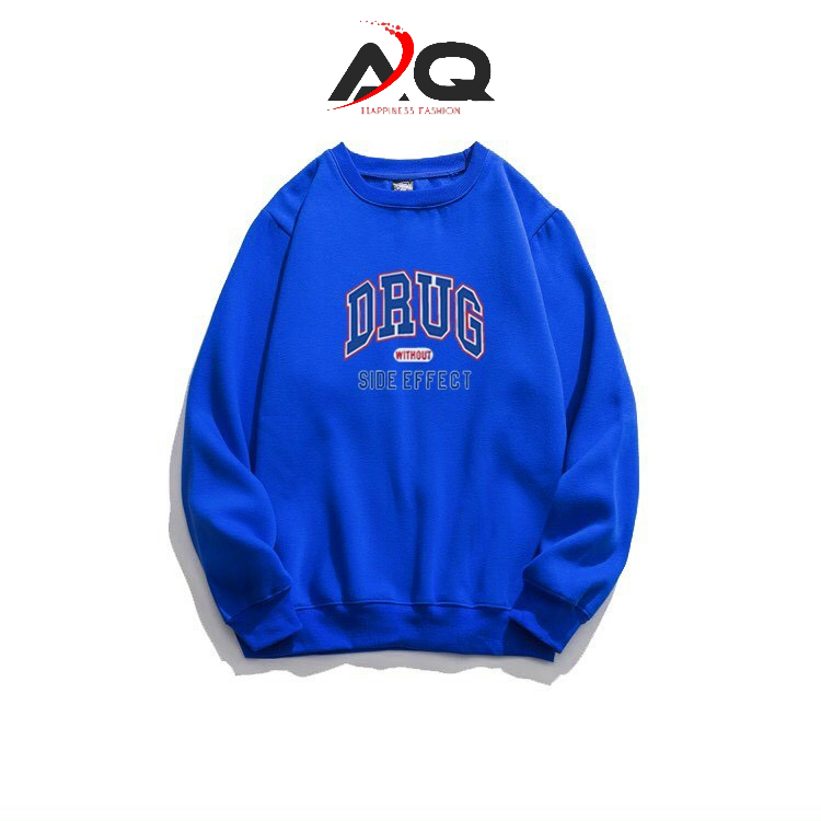 Áo sweater DRUG Áo hoodie nỉ bông tay dài unisex cao cấp thời trang nam nữa AQ