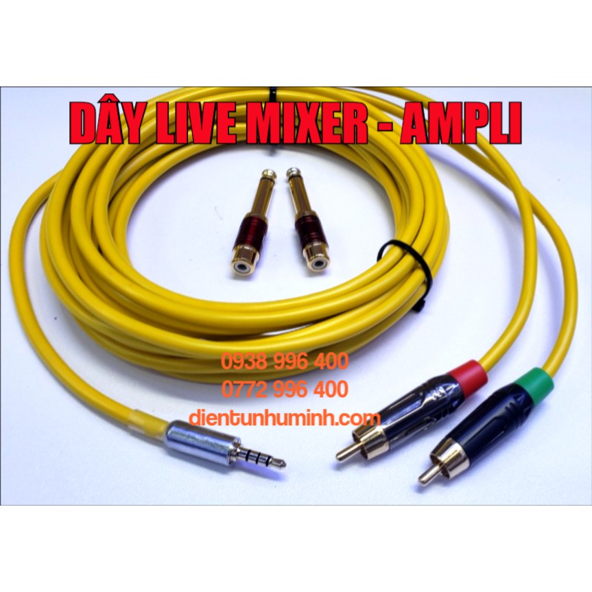 Dây live Trực tiếp từ Ampli - Mixer - Máy Tính 5 mét