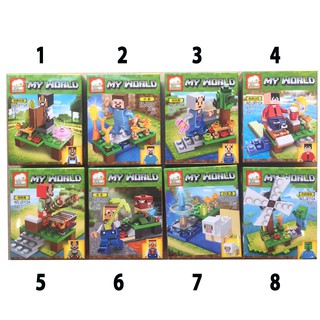 Lego xếp hình My World Minecraft mini (có 8 mẫu )