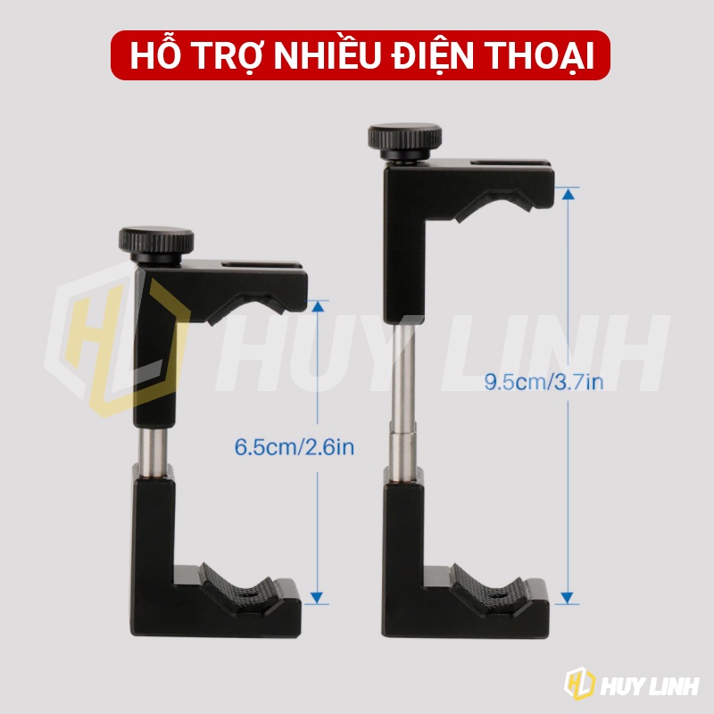 Kẹp điện thoại Ulanzi ST 02S - Khung giá đỡ đứng điện thoại kim loại ngàm xoắn