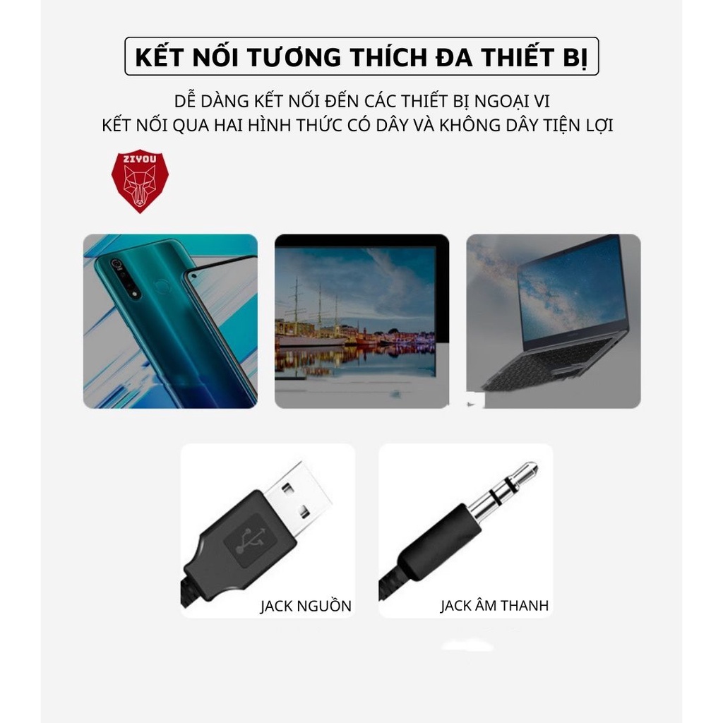 Loa Vi Tính, Loa Máy Tính Bluetooth Ziyou D-238 LED Âm Thanh Vòm 8D Super Bass Nghe Nhạc Trẻ, Trữ Tình, Bolero Cực Đã