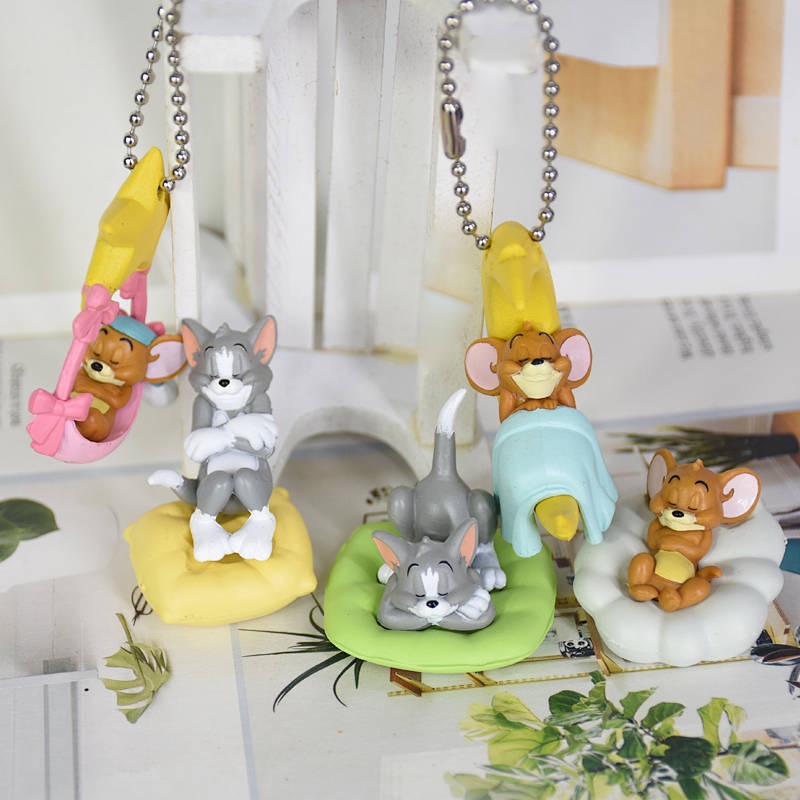 Cat and Mouse Tom Jerry Anime Peripheral Garage Kits Model Furnishing Articles Doll Children's Toy Birthday Baking Gift Auto department store supplies