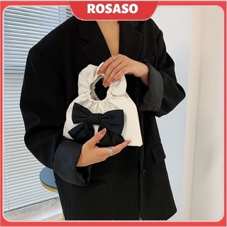 Túi xách nữ cầm tay sống ảo trang trí nơ ROSASO TX59