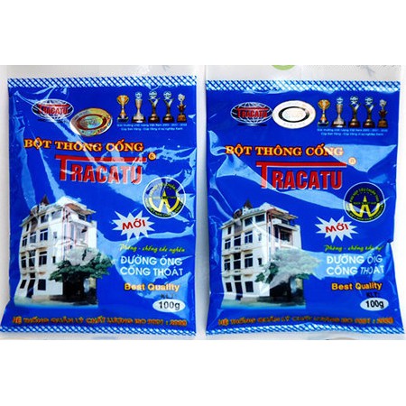 Combo 10 túi bột thông cống thông ống nước tracatu hàng VN