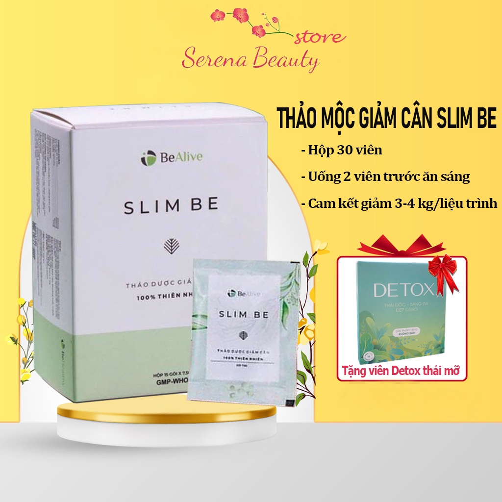 Giảm Cân Slim Be BEALIVE trà giảm cân cấp tốc nhanh thảo mộc không phải thuốc giảm cân
