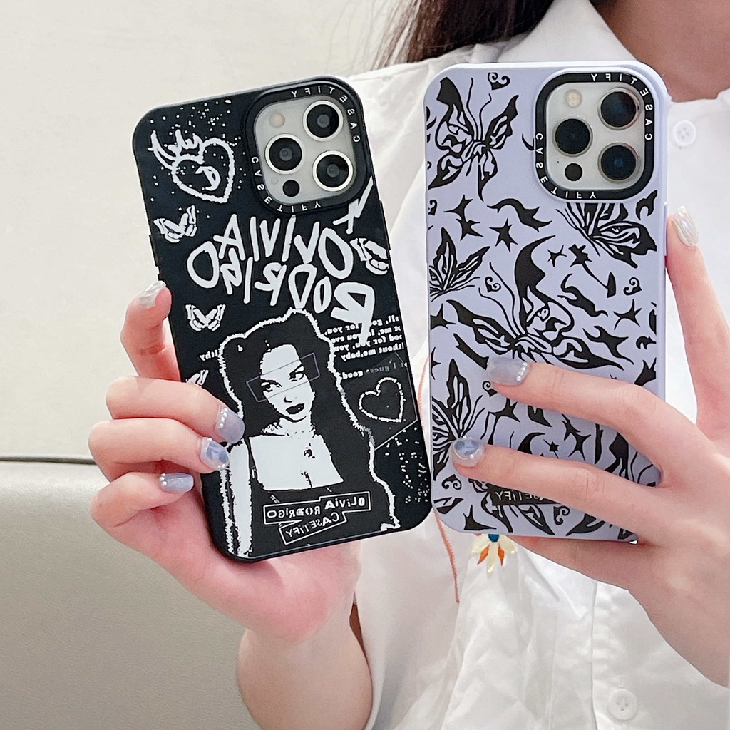 Ốp Điện Thoại Trong Suốt Hình Bướm Cho iPhone13Pro iPhone12Pro XS iPhone11 12Promax 13Promax 11 12 13 7P