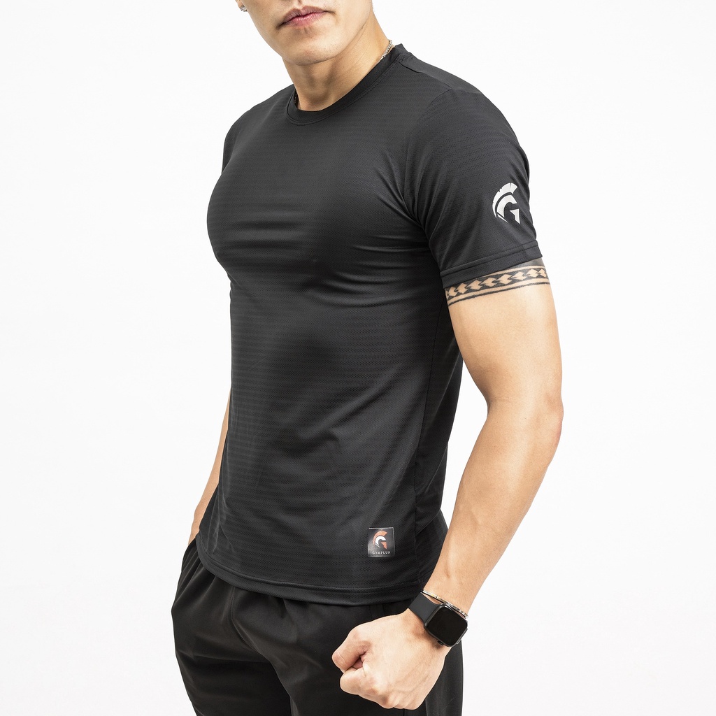 Áo thể thao nam GymPlus Coolmax,Áo thun tập gym dành cho nam co giãn thấm hút mồ hôi nhanh