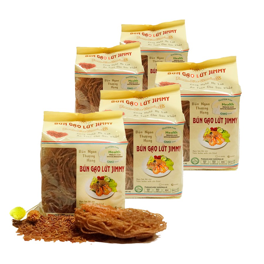 Combo 5 túi Bún gạo lứt Jimmy (mỗi túi 250g)