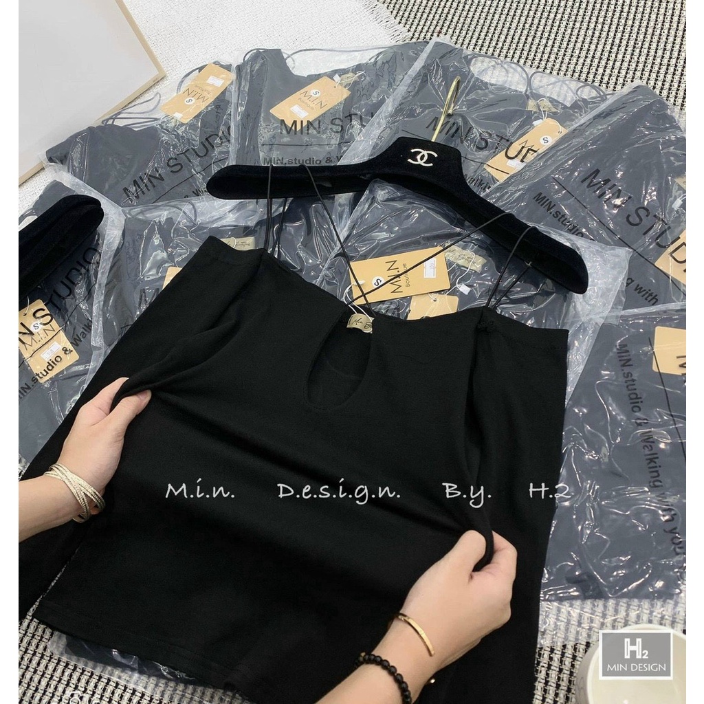 Áo Thun Dây Cổ Tay Dài Chất Thun Co Dãn Tốt