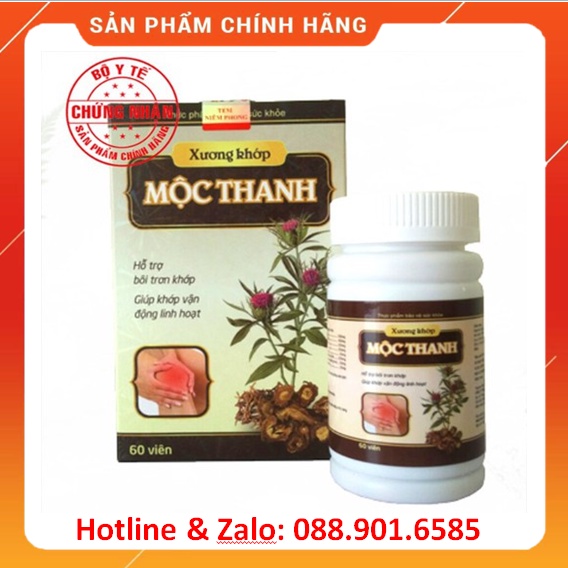 XƯƠNG KHỚP MỘC THANH HỘP 60 Viên Chính Hãng, Bao Kiểm Tra Mã Vạch