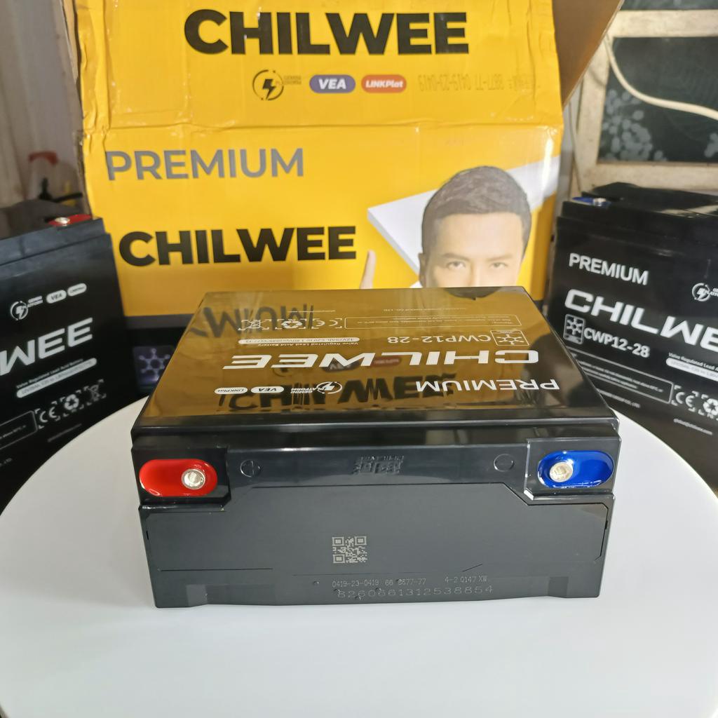 Ắc quy xe máy điện Chilwee 12v 28ah/C20 dòng công suất cao thay thế cho 12v20ah, 22ah, 25ah, 30ah
