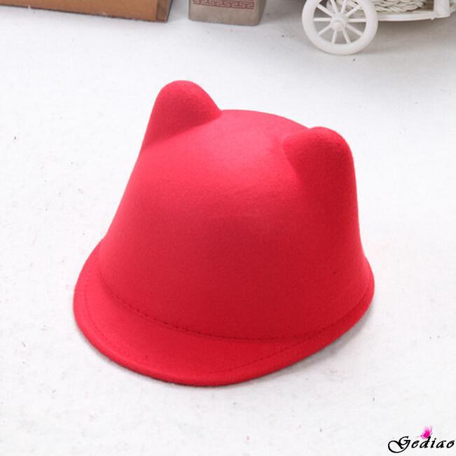Ged♥Nóng!!Mũ tai mèo nữ châu Âu và Mỹ Mũ lưỡi trai thời trang mùa đông