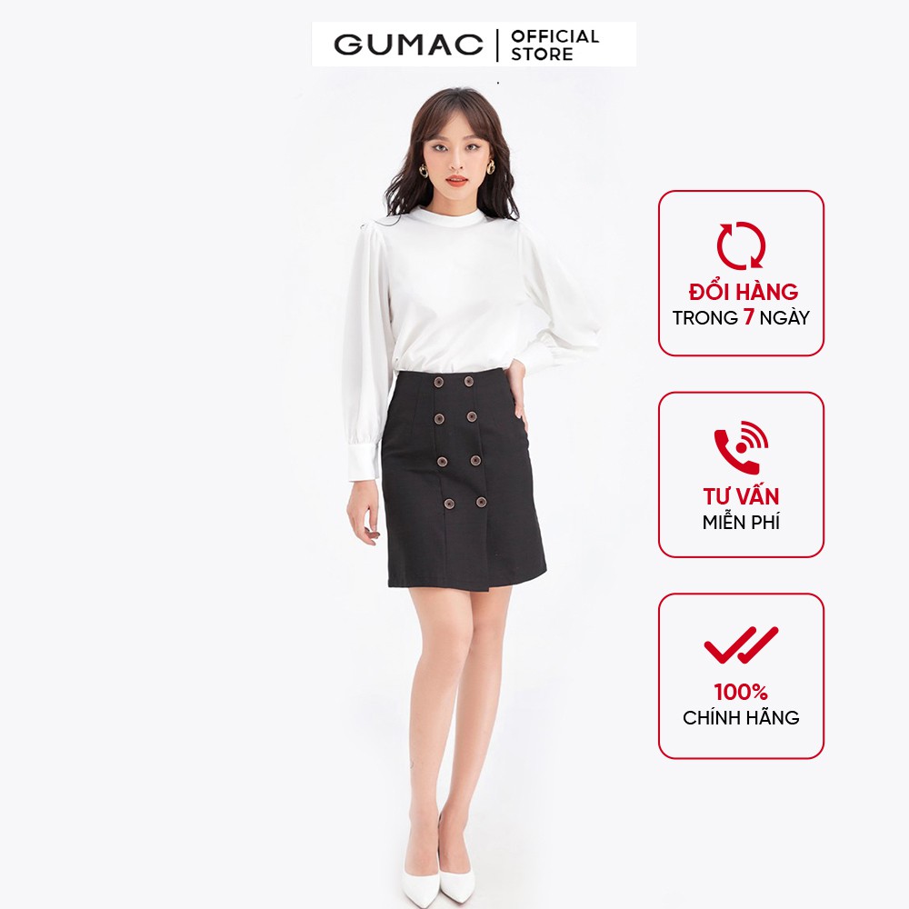 Chân váy phối nút GUMAC VB632