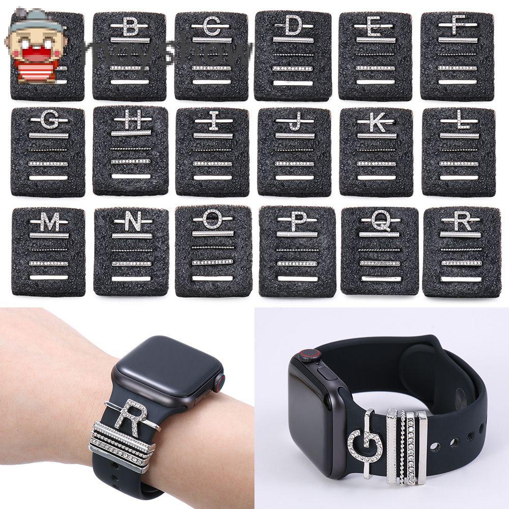 MAYSHOW Creative Watch Band Ornament Brooch Wristbelt Charms Decorative Ring Bracelet Nails Diamond Metal Strap Accessories