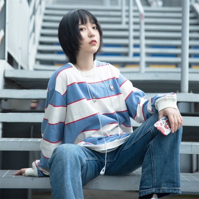 Áo thun sọc tay dài cổ tròn hợp thời trang cho nữ | BigBuy360 - bigbuy360.vn