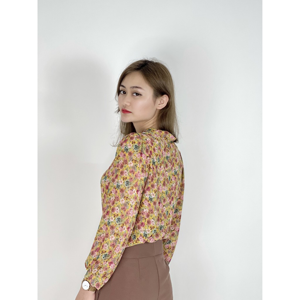 [Mã WASTUP giảm 10% tối đa 30K đơn 99K] Áo sơ mi nữ thiết kế voan tơ tay bồng EMVY- H10 | BigBuy360 - bigbuy360.vn