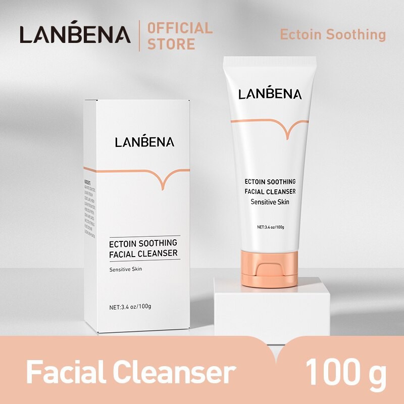 Sữa rửa mặt LANBENA chứa Ectoin chống dị ứng làm sạch sâu và dưỡng ẩm có thể sử dụng cho da nhạy cảm 100g