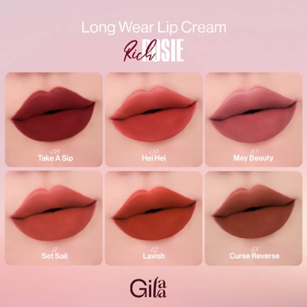 Son Kem Lì Gilaa Long Wear Lip Cream Rich Rosie 5g