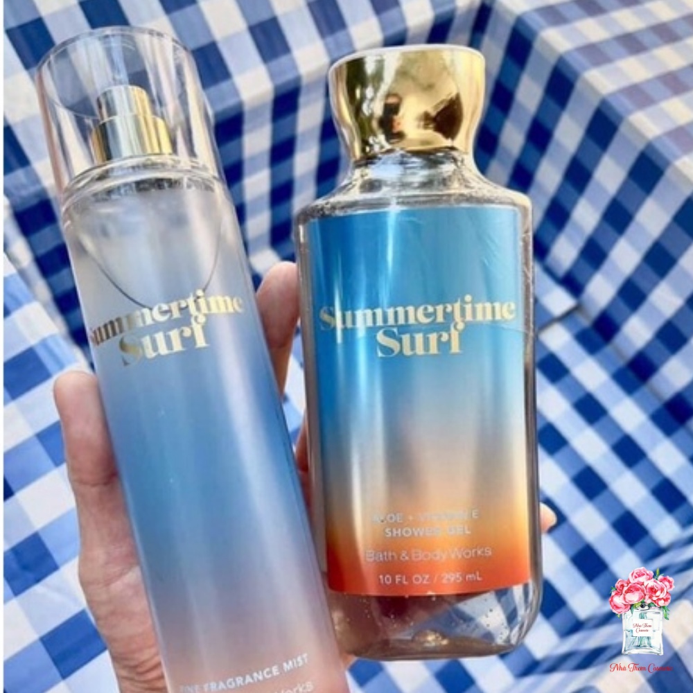 Xịt Thơm Toàn Thân Bath & Body Works Summertime Surf Thanh Mát Sảng Khoái Giúp Khử Mùi Cơ Thể 236ml