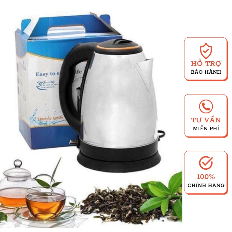 Ấm đun siêu tốc, bình đun nước nóng dung tích 1,8L cho gia đình