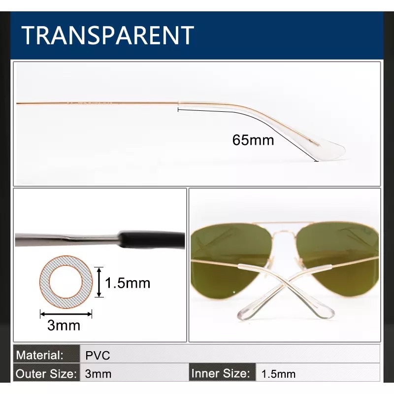 Phụ kiện bọc đuôi càng kính chân tăm,càng kính bọc nhựa Tr90 không gây đau tai khi đeo kính Memo Optical