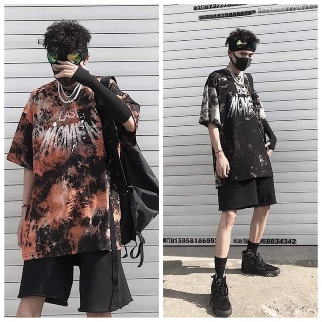 ✅Áo thun unisex loang màu LAST MOMENT kèm ảnh thật✅