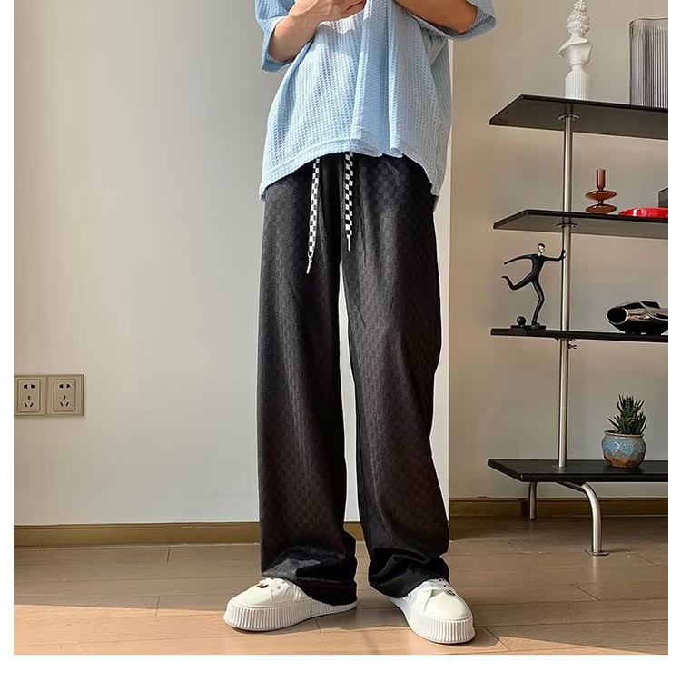 Quần Dài Lưng Thun Dáng Rộng Thoáng Khí Thoải Mái Phong Cách Hàn Quốc Thời Trang Cho Nam size M-3XL