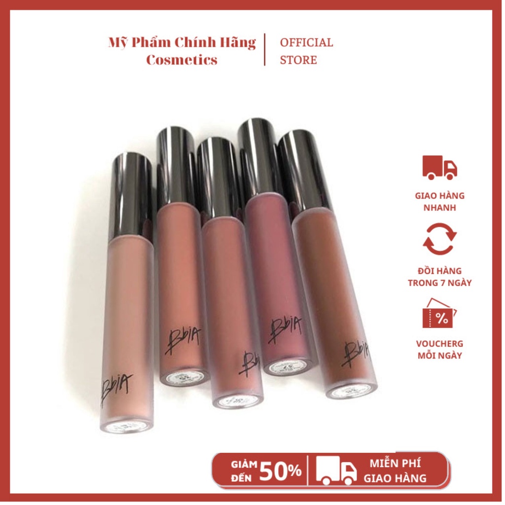Son kem lì BBIA Velvet Lip Tint version 3 màu 03,04,15