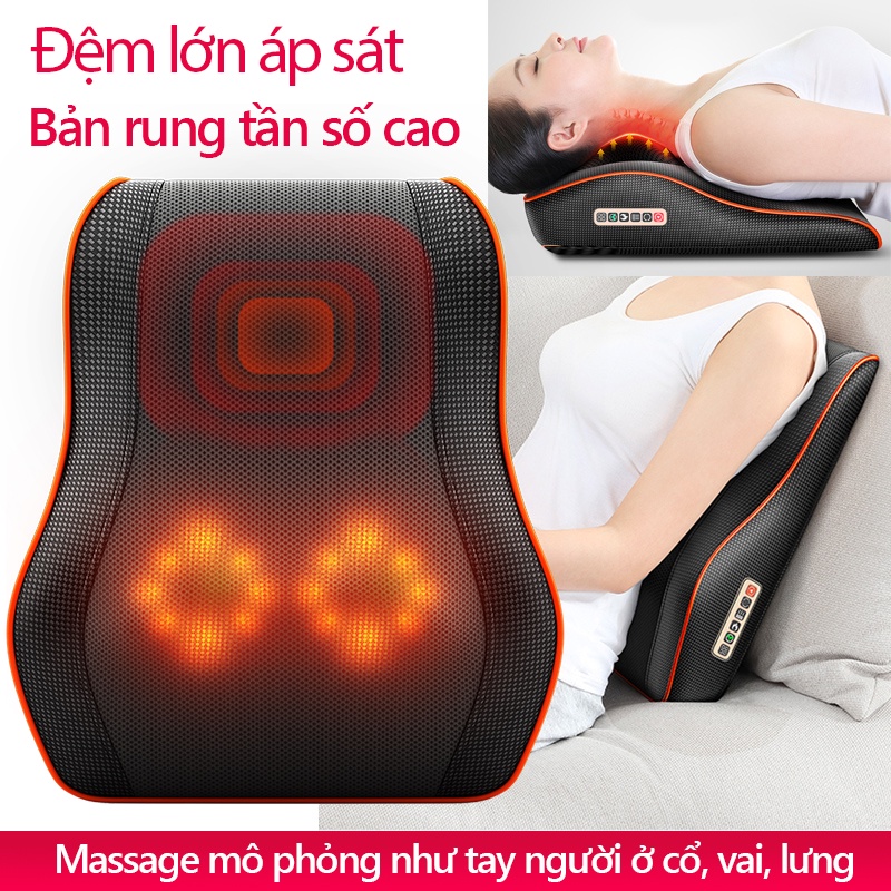Gối massage vùng vai gáy thông minh Gối massage điện giúp lưu thông máu và hỗ trợ bảo vệ vùng cổ
