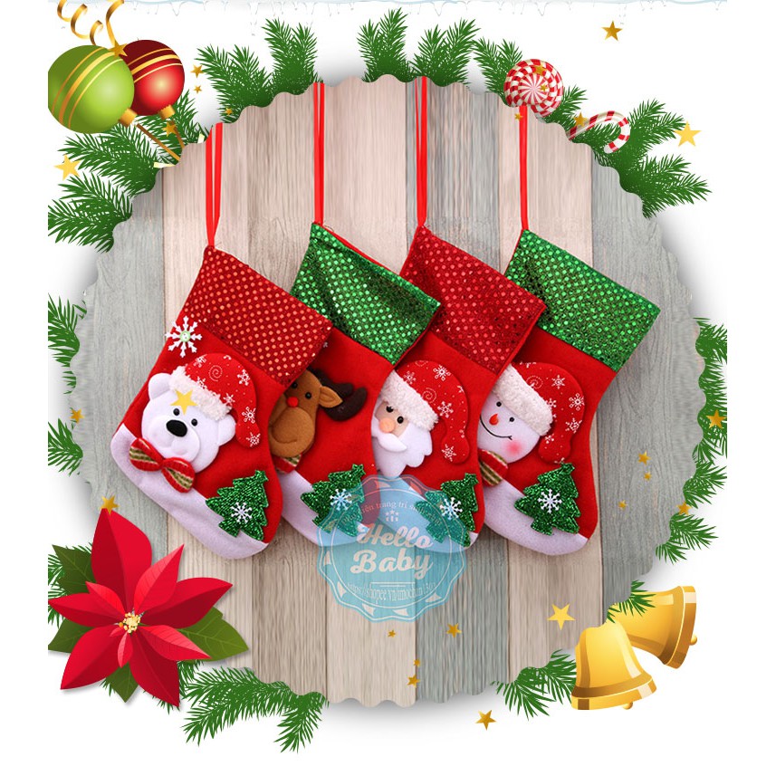 Tất Noel trang trí giáng sinh (2size)