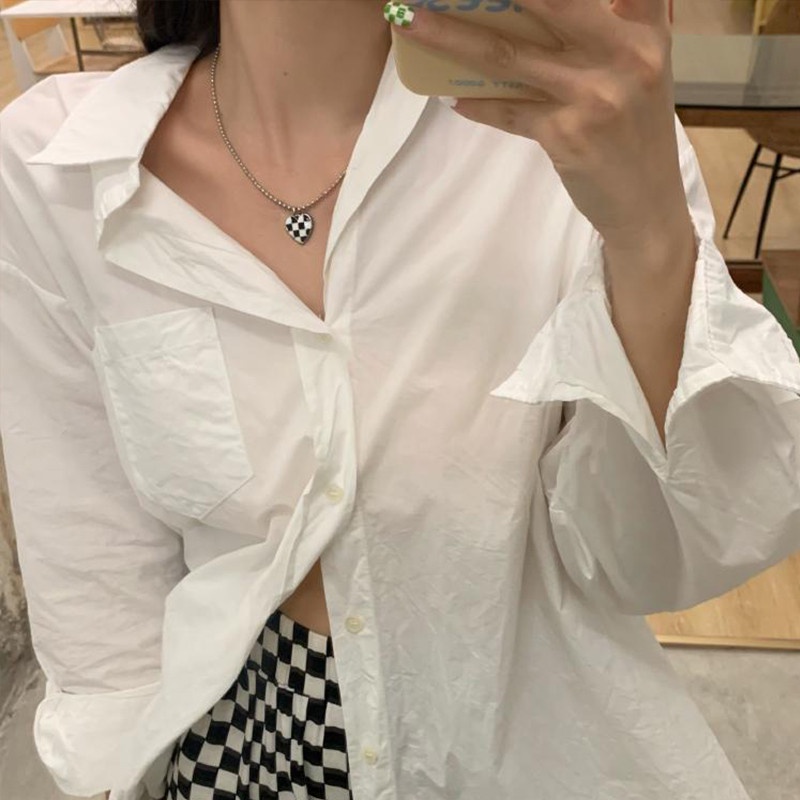 ✨✨Bông tai mạ bạc 925 mặt hình trái tim phối sọc caro trắng đen