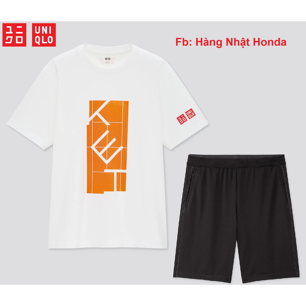 [Auth Uniqlo] Áo phông thể thao Tennis Uniqlo Kei Nishikori - Giải Pháp 2021