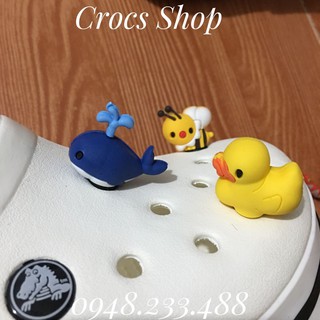 (ẢNH THẬT) - JIBBITZ-Charm-sticker-icon Nút cài trang trí dép 3D NỔI (Mã: C1-C20).Hàng sẵn, ship từ 10 con