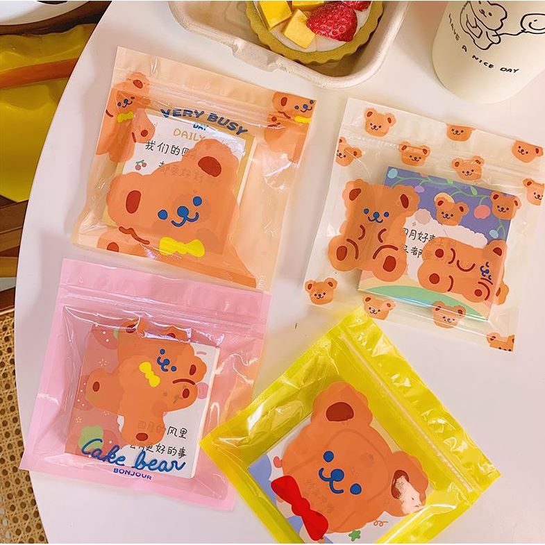 Túi Zip Mini Bag Nhựa Trong Suốt LIN Đựng Quà Tặng, Scrunchies, Kẹp Tóc Xinh Xắn