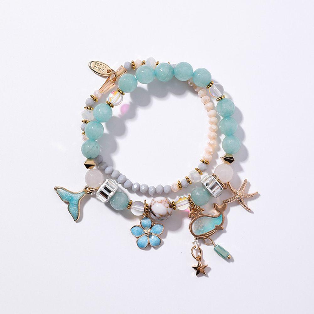 Vòng Đeo Tay Co Giãn Ngọt Ngào Cho Nữ|Chuỗi Hạt Đeo Tay Hình Đuôi Cá Voi