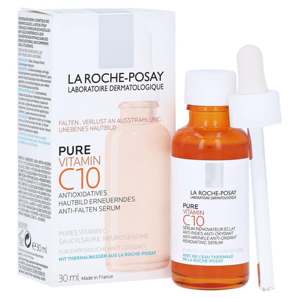 Vitamin C 𝐋𝐚 𝐑𝐨𝐜𝐡𝐞 𝐏𝐨𝐬𝐚𝐲 𝐏𝐮𝐫𝐞 𝐕𝐢𝐭𝐚𝐦𝐢𝐧 𝐂𝟏𝟎 làm sáng da